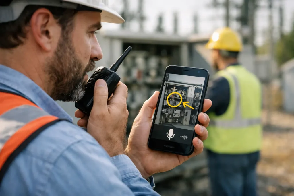 Voice Annotated Photos Android for Field Work